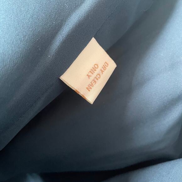 Marchesa Silk Knife Pleated Party Dress Strapless Black Crystals Teal 4 NWT - Picture 5 of 12